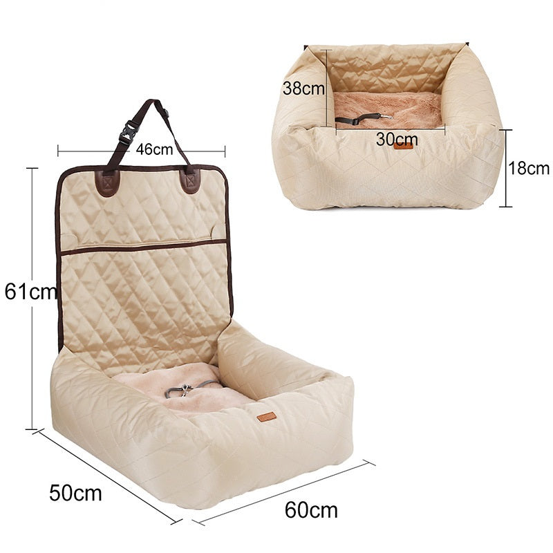 2-in-1 Folding Pet Carrier & Car Seat Bed