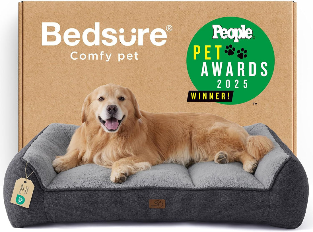 Bedsure Supportmax Orthopedic Dog Bed – Extra-Thick Bolster Sofa