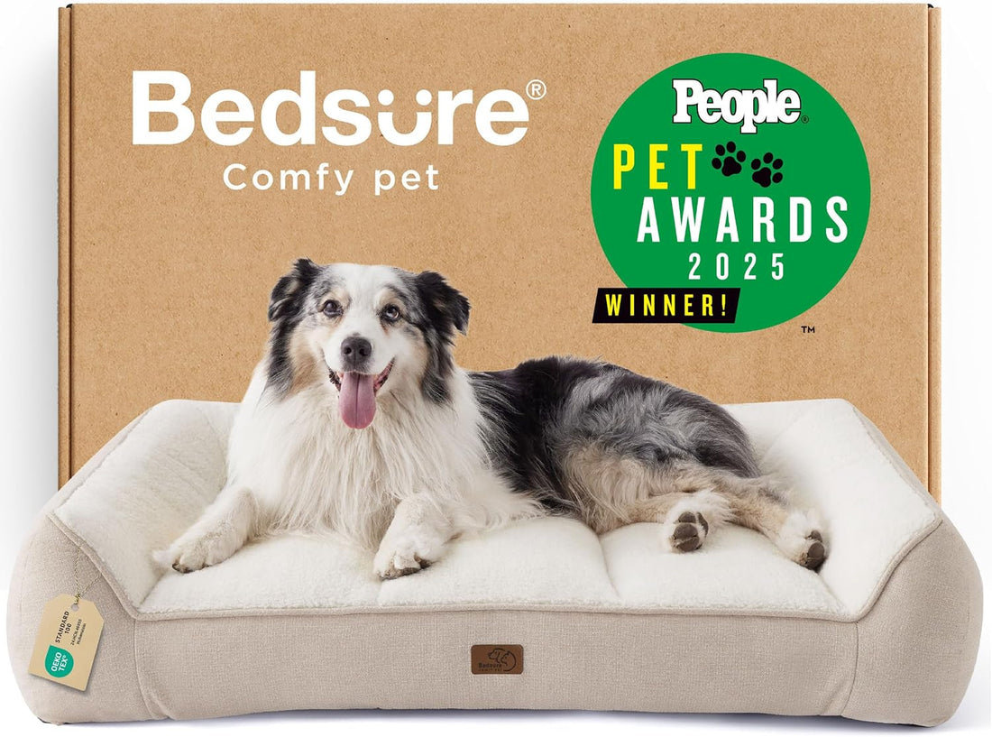 Bedsure Supportmax Orthopedic Dog Bed – Extra-Thick Bolster Sofa