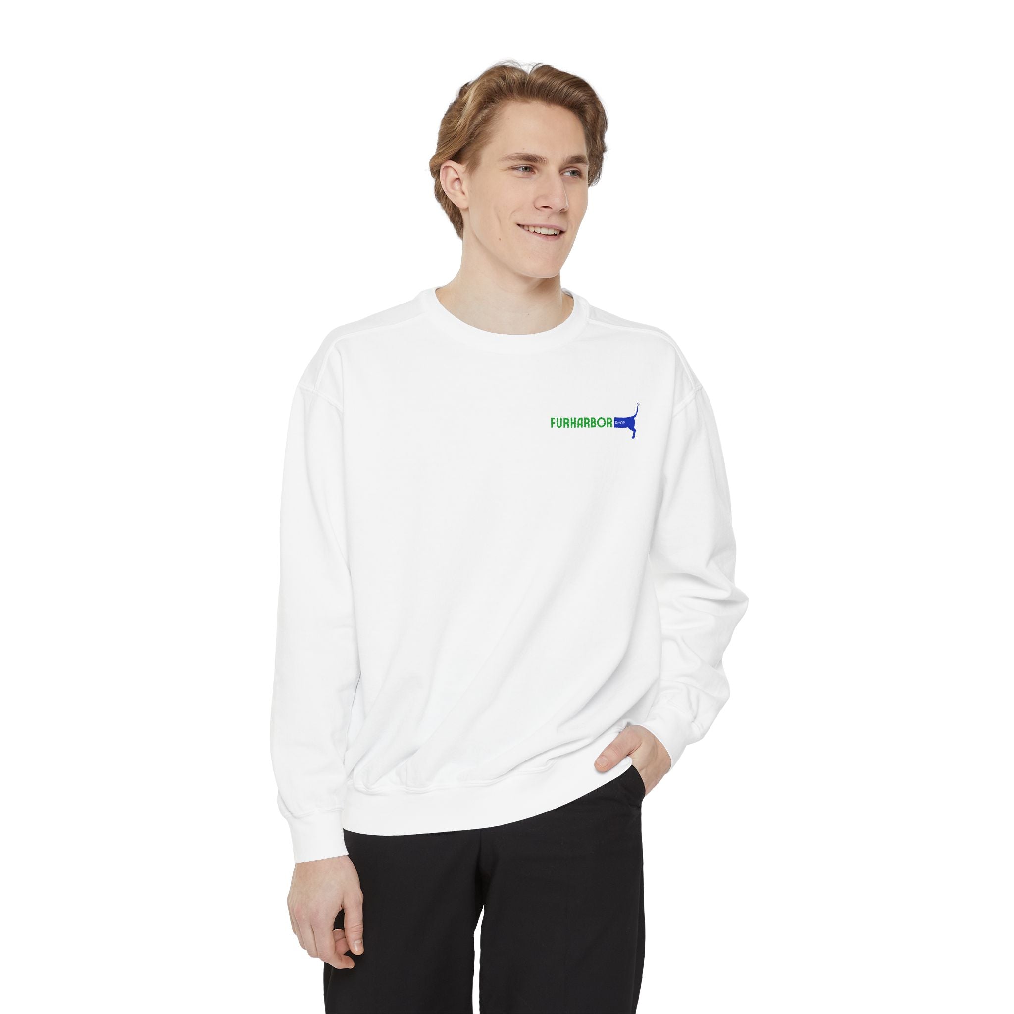 Fur Harbor Crewneck Sweatshirt — Coastal Logo Pullover