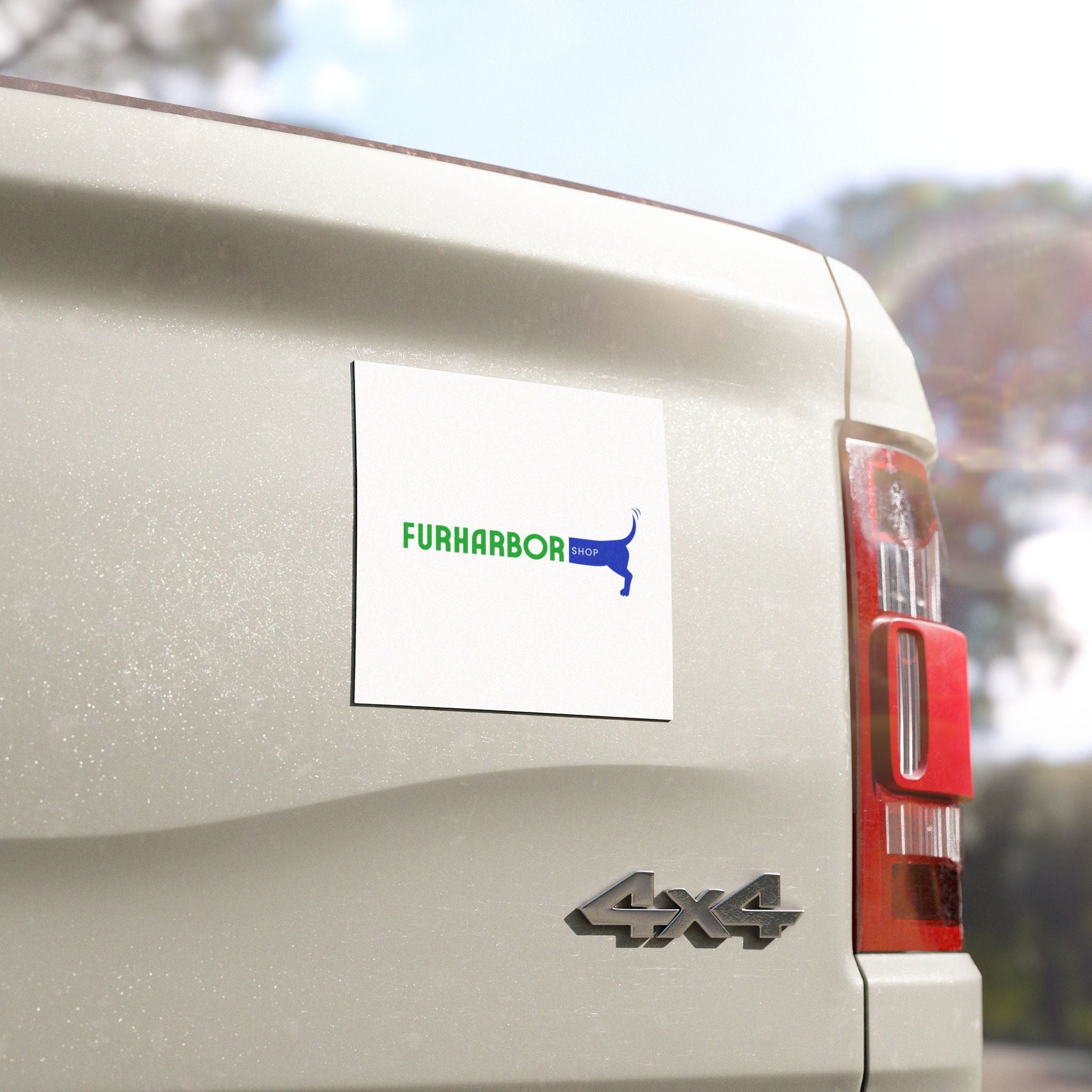 FurHarbor Shop Car Magnet — Cute Dog Tail Logo Vehicle Decal