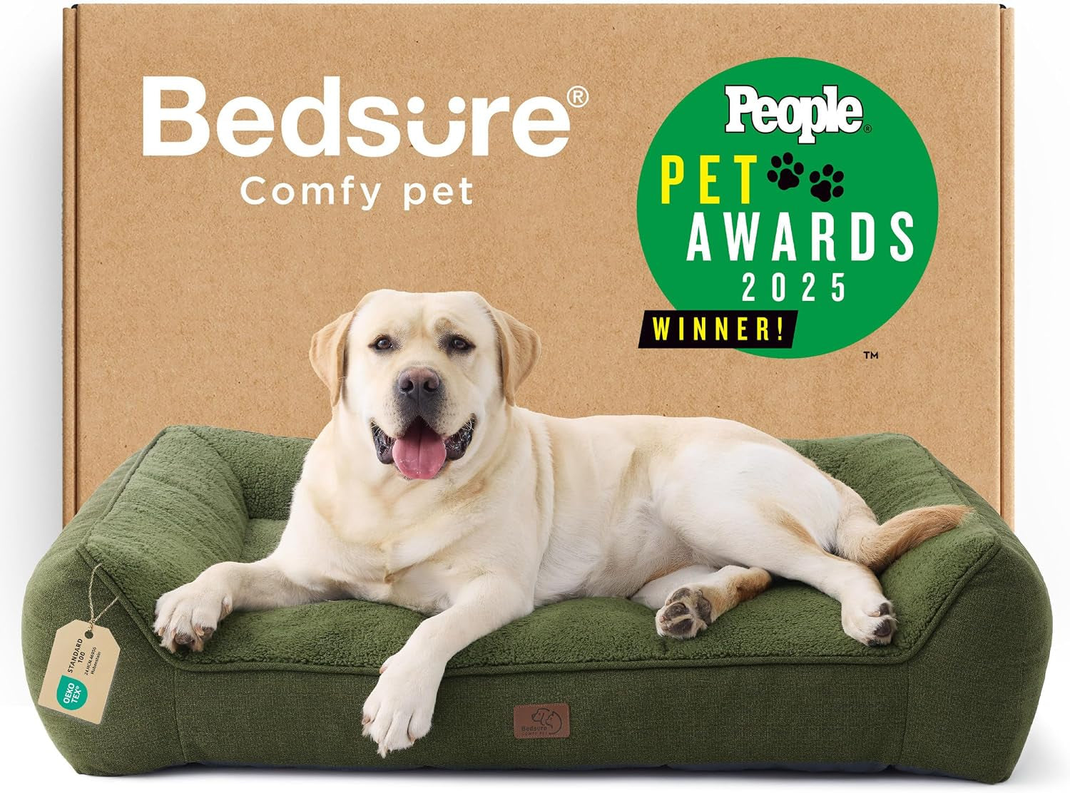 Bedsure Supportmax Orthopedic Dog Bed – Extra-Thick Bolster Sofa