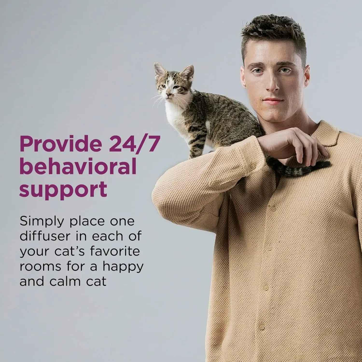 Cat Calming Diffuser Value Kit – 3 Plug-Ins & 6 Refills for Anxiety Relief