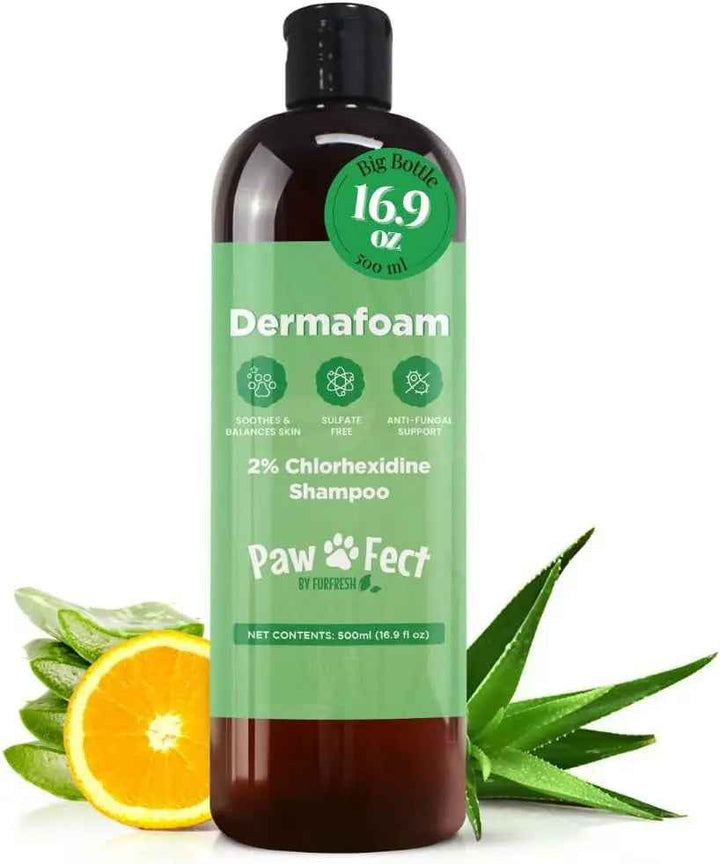 Chlorhexidine Medicated Dog Shampoo – Itch, Allergies & Hot Spots, 16.9oz