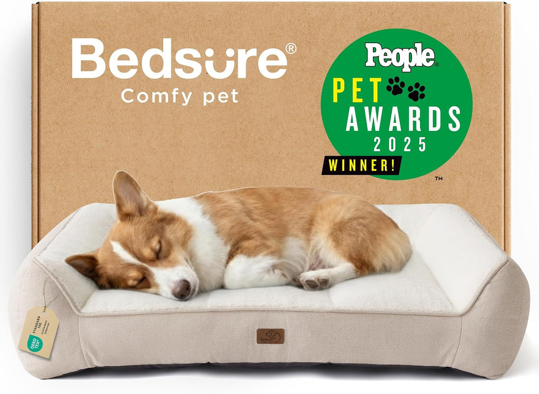 Bedsure Supportmax Orthopedic Dog Bed – Extra-Thick Bolster Sofa