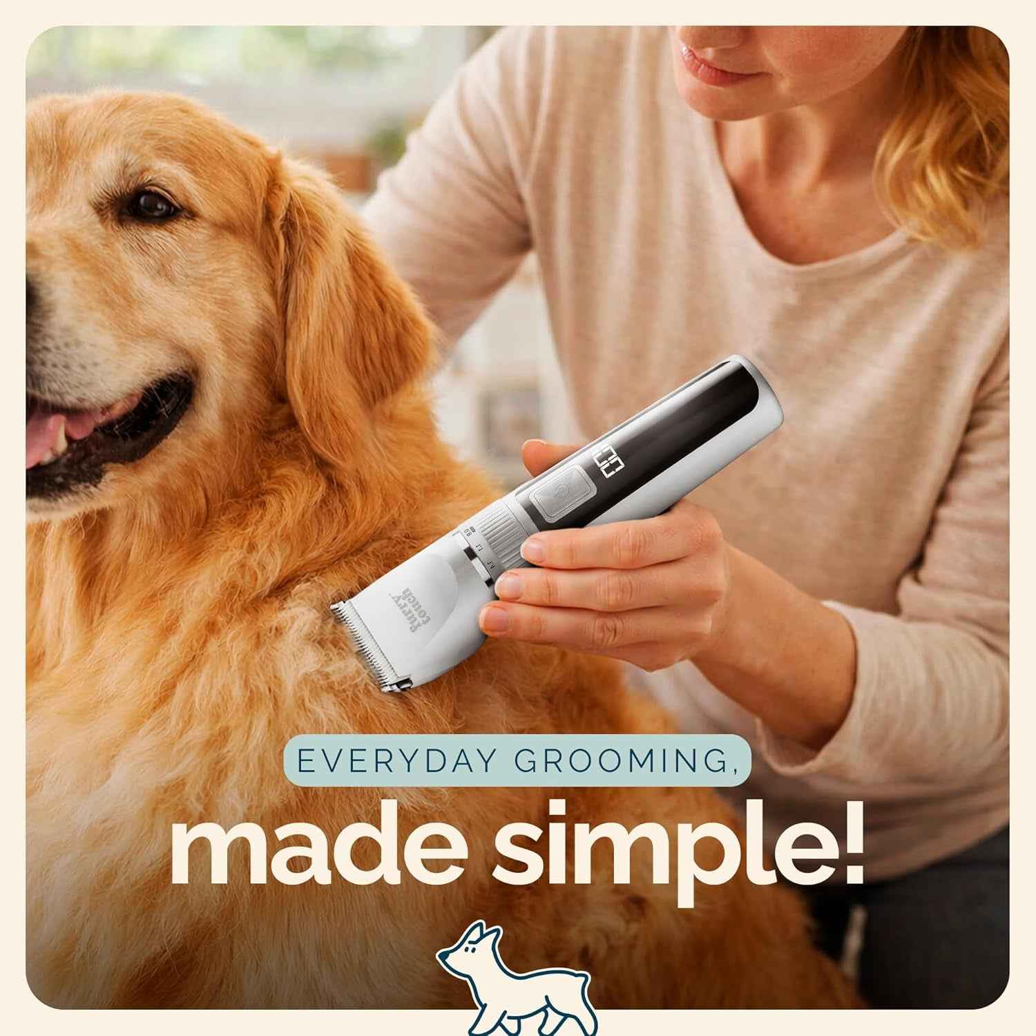 Dog Grooming Kit Cordless Clippers Quiet Strong Ceramic Blades