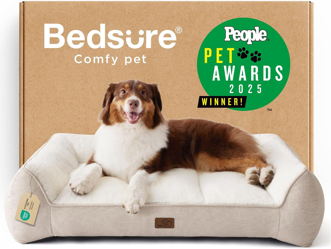 Bedsure Supportmax Orthopedic Dog Bed – Extra-Thick Bolster Sofa