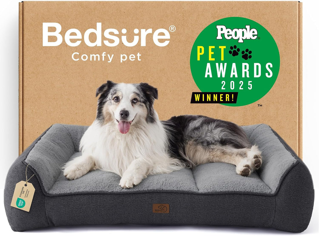 Bedsure Supportmax Orthopedic Dog Bed – Extra-Thick Bolster Sofa