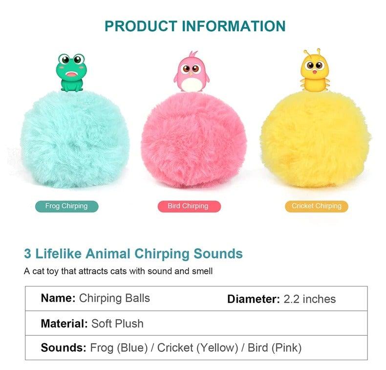 Interactive Catnip Chirping Plush Cat Toy