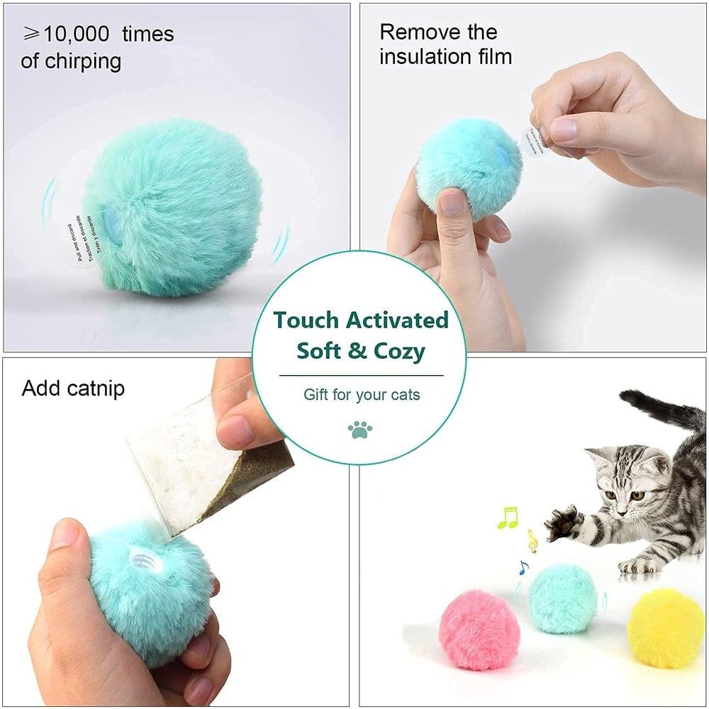 Interactive Catnip Chirping Plush Cat Toy